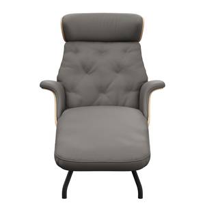 Ligfauteuil BLOMST Leer Danbi: Bruin - Zwart - Eik