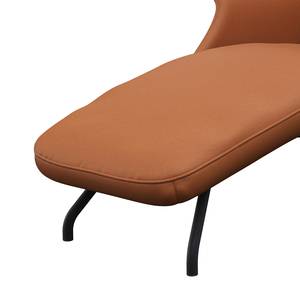 Chaise relax BLOMST Cuir Danbi: Marron châtaignier - Noir - Chêne