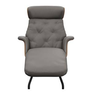 Ligfauteuil BLOMST Leer Danbi: Bruin - Zwart - Notenboom