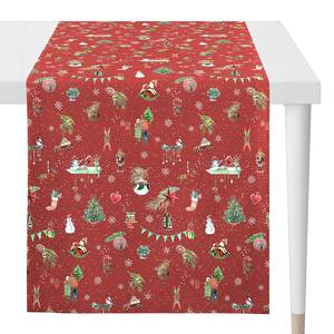 Chemin de table 6200 Polyester / Coton - Rouge - 48 x 140 cm