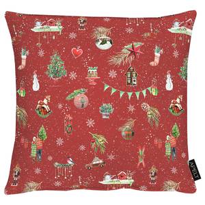 Dekokissen 6200 Polyester / Baumwolle - Rot - 39 x 39 cm