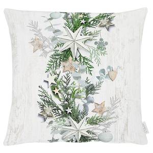 Coussin 6203 Coton - Blanc / Vert - 48 x 48 cm