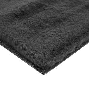 Hoogpolig vloerkleed Loano polyester - antracietkleurig - Zwart/antraciet - 80 x 150 cm