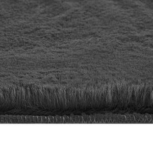 Hoogpolig vloerkleed Loano polyester - antracietkleurig - Zwart/antraciet - 80 x 150 cm