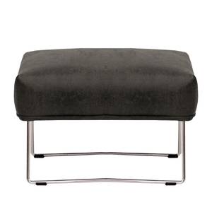 Fauteuil Caleta Tissu - Microfibre Goda: Anthracite - Avec repose-pieds