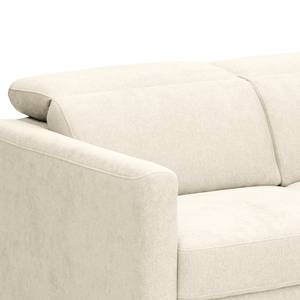 Ecksofa Hallikeld Webstoff Stormy: Creme - Longchair davorstehend rechts