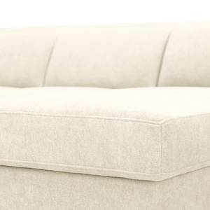 Ecksofa Hallikeld Webstoff Stormy: Creme - Longchair davorstehend rechts