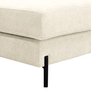 Ecksofa Hallikeld Webstoff Stormy: Creme - Longchair davorstehend rechts