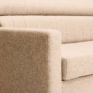 Hoekbank Chelsfield Geweven stof Lark: Beige - Longchair vooraanzicht rechts