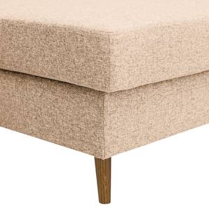 Hoekbank Chelsfield Geweven stof Lark: Beige - Longchair vooraanzicht rechts