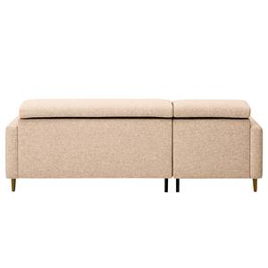 Ecksofa Chelsfield Webstoff Lark: Beige - Longchair davorstehend links