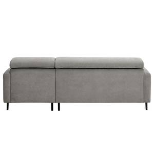 Ecksofa Chelsfield Microfaser Sole: Hellgrau - Longchair davorstehend rechts