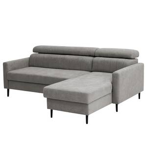 Ecksofa Chelsfield Microfaser Sole: Hellgrau - Longchair davorstehend rechts