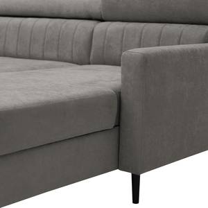 Divano angolare Chelsfield Microfibra Sole: grigio chiaro - Longchair preimpostata a destra