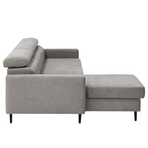 Ecksofa Chelsfield Microfaser Sole: Hellgrau - Longchair davorstehend links