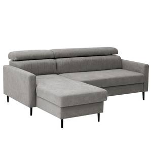 Ecksofa Chelsfield Microfaser Sole: Hellgrau - Longchair davorstehend links