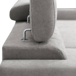 Ecksofa Chelsfield Microfaser Sole: Hellgrau - Longchair davorstehend links