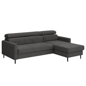 Ecksofa Chelsfield Microfaser Sole: Graphit - Longchair davorstehend rechts