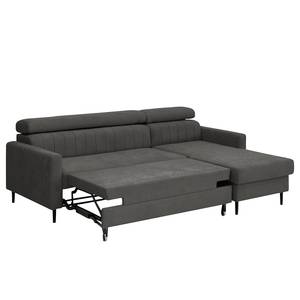 Ecksofa Chelsfield Microfaser Sole: Graphit - Longchair davorstehend rechts