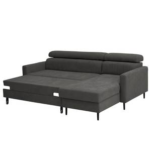 Ecksofa Chelsfield Microfaser Sole: Graphit - Longchair davorstehend rechts