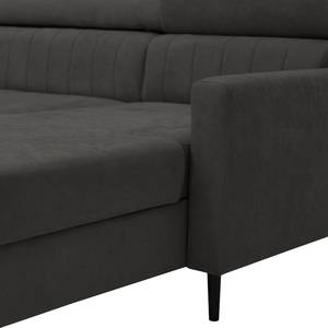 Ecksofa Chelsfield Microfaser Sole: Graphit - Longchair davorstehend rechts