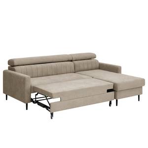 Ecksofa Chelsfield Microfaser Sole: Taupe - Longchair davorstehend rechts