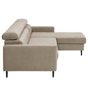 Ecksofa Chelsfield Microfaser Sole: Taupe - Longchair davorstehend rechts