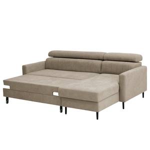 Ecksofa Chelsfield Microfaser Sole: Taupe - Longchair davorstehend rechts