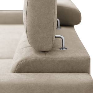 Ecksofa Chelsfield Microfaser Sole: Taupe - Longchair davorstehend rechts