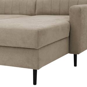 Ecksofa Chelsfield Microfaser Sole: Taupe - Longchair davorstehend rechts