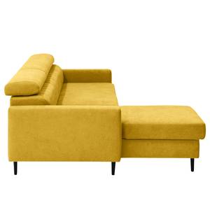 Ecksofa Chelsfield Microfaser Sole: Senfgelb - Longchair davorstehend links