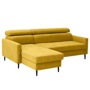 Ecksofa Chelsfield Microfaser Sole: Senfgelb - Longchair davorstehend links