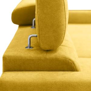 Ecksofa Chelsfield Microfaser Sole: Senfgelb - Longchair davorstehend links