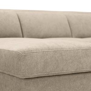 Ecksofa Hallikeld Webstoff Stormy: Cappuccino - Longchair davorstehend links