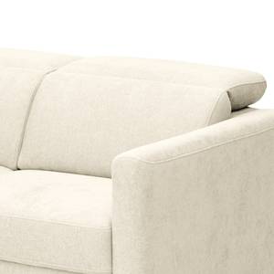 Ecksofa Hallikeld Webstoff Stormy: Creme - Longchair davorstehend links