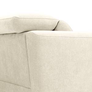 Ecksofa Hallikeld Webstoff Stormy: Creme - Longchair davorstehend links