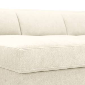 Ecksofa Hallikeld Webstoff Stormy: Creme - Longchair davorstehend links