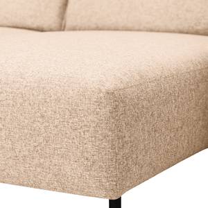 Hoekbank Ribigill Geweven stof Lark: Beige - Longchair vooraanzicht rechts