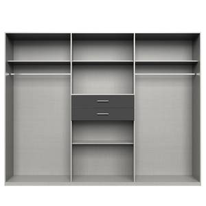 Armoire à portes battantes Odessa Blanc / Imitation chêne - Largeur : 270 cm