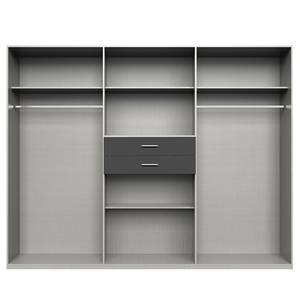 Armoire à portes battantes Odessa Imitation chêne clair / Gris - Largeur : 270 cm