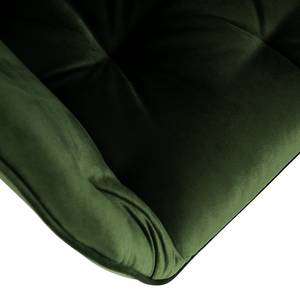 Sedia con braccioli TILLY Velluto/Metallo - Nero - Velluto Vilda: verde scuro - Set da 2
