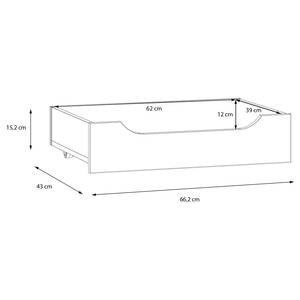 Cassetto sottoletto Lannec Effetto rovere scuro