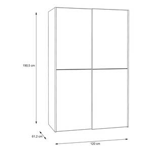 Schwebetürenschrank Potine Weiß