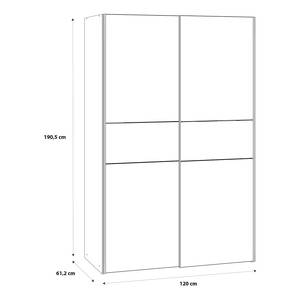 Schwebetürenschrank Potine Eiche Artisan Dekor / Anthrazit