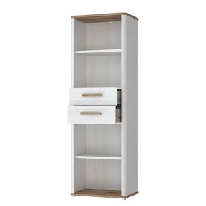 Open kast Lannec 66 cm witte eikenhouten look/donkere eikenhouten look