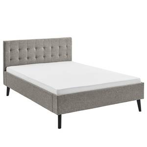 Gestoffeerd bed Empire Structuurstof Luela: Grijs - 140 x 200cm