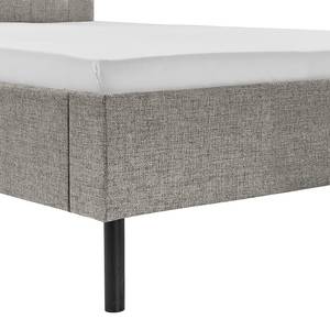 Letto imbottito Empire Tessuto strutturato Luela: grigio - 140 x 200cm