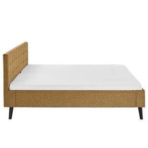 Gestoffeerd bed Empire Structuurstof Luela: Oker - 180 x 200cm