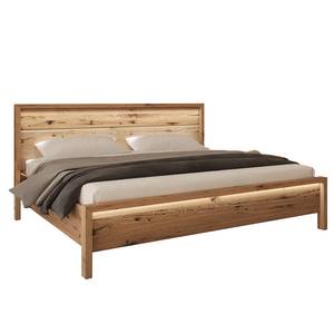 Houten bed Zabud incl. verlichting - massief wild eikenhout - 180 x 200cm