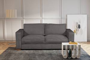 Schlafsofa MEEKERS mit Matratze Cordstoff Lola: Grau